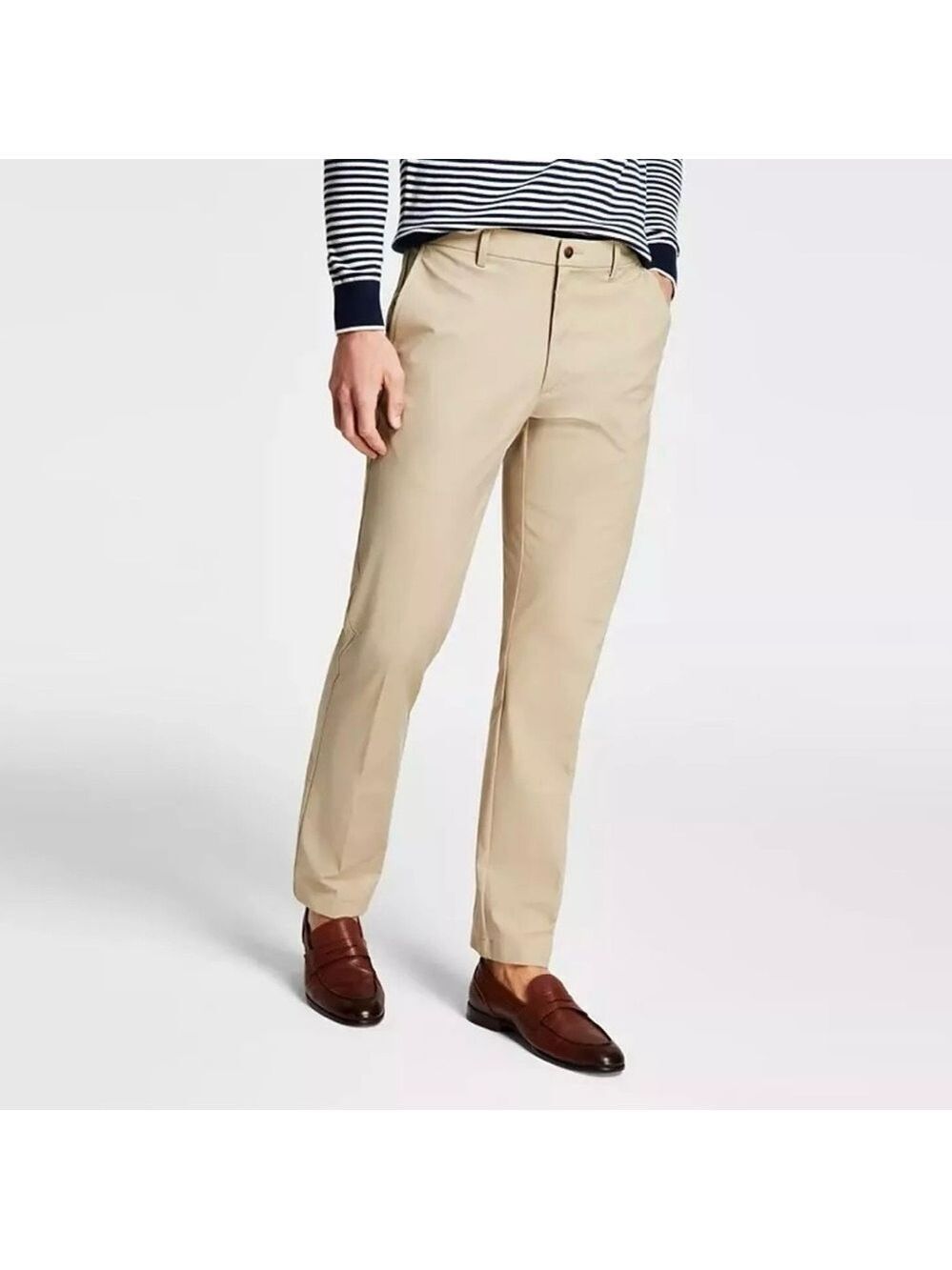 Michael Kors Men's Beige Cotton Stretch Classic Fit Suit Dress Pants